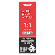 Care By Design - Max - 1:1 CBD/THC - Tincture - 15ml