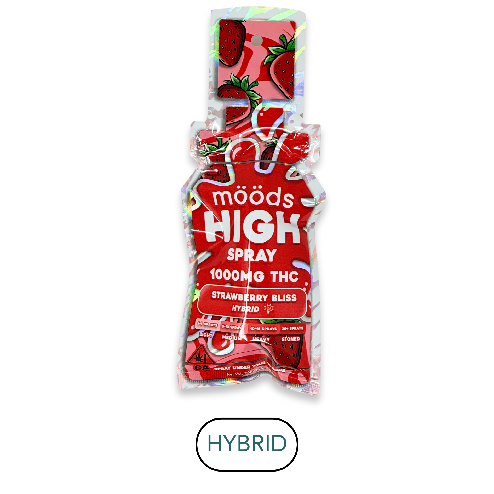 moods - Moods - Sublingual Spray - High Strawberry - Wellness - 1000mg Main Image