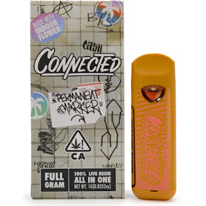 Connected - Permanent Marker 1g Live Resin Disposable Cart - Connected