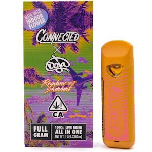 Connected - Rainbow Sherbert #11 1g Live Resin Disposable Cart - Connected