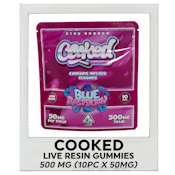 Cooked Cannabis Co. - Blue Raspberry - Live Resin Gummies (50mg x 10pc)