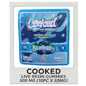 Cooked Cannabis Co. - Blueberry - Live Resin Gummies (50mg x 10pc)