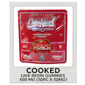 Cooked Cannabis Co. - Peach - Live Resin Gummies - 500mg (50mg x 10pc)