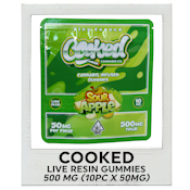 Cooked Cannabis Co. - Sour Apple - Live Resin Gummies - 500 mg (50mg x 10pc)