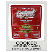 Cooked Cannabis Co - Sour Watermelon - Live Resin Gummies (50mg x 10pc)