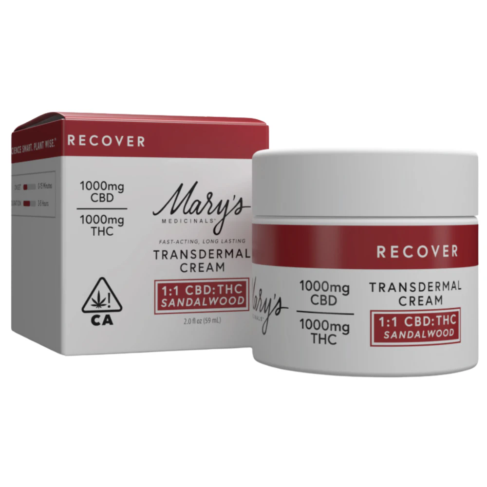 Marys - Marys - Sandalwood Recover Transdermal Cream 1:1 - 2000mg Main Image