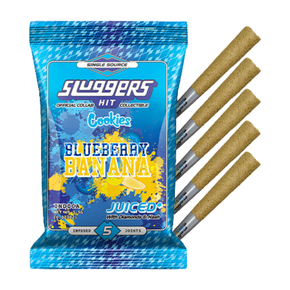 Sluggers OLD - Sluggers x Cookies - Blueberry Banana (I) - Infused Joint - 5pk - 3.5g Main Image