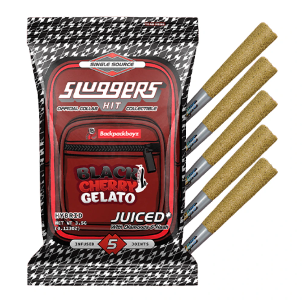 Sluggers OLD - Sluggers x Backpackboyz - Black Cherry Gelato (H) - Infused Joint - 5pk - 3.5g Main Image