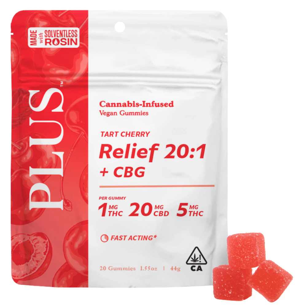 Plus - Plus - Tart Cherry - 20:5:1 THC:CBD:CBG - Gummy - 520mg Main Image