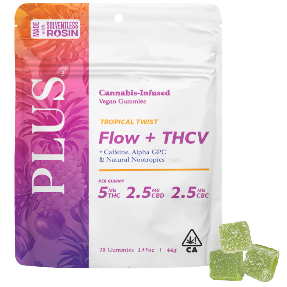 Plus - Plus - Flow Tropical Twist - 5:2.5:2.5 THC:THCv:CBC - Gummy - 200mg Main Image