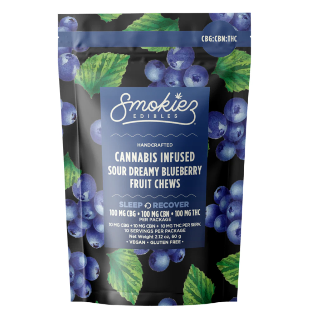 SMOKIEZ - Smokiez - Trifecta - Sleep Sour Blueberry CBD:CBN:THC - Gummy - 100mg Main Image