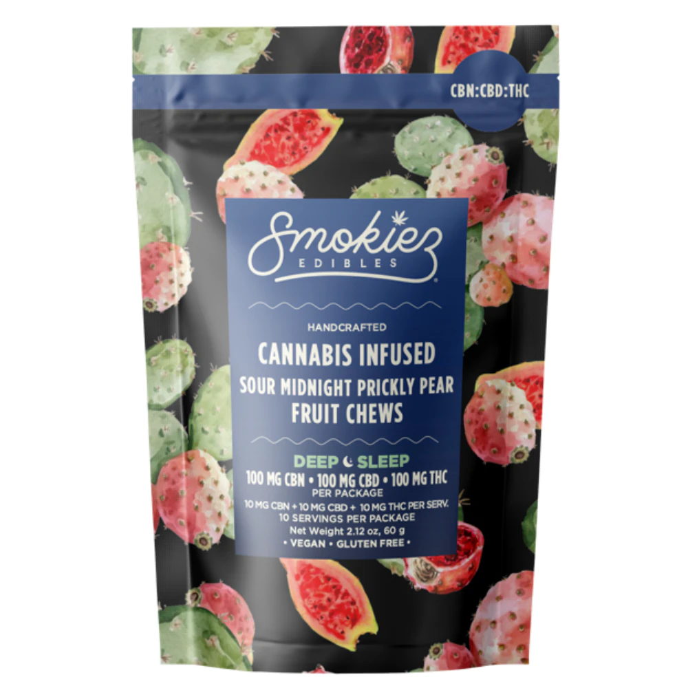 SMOKIEZ - Smokiez - Trifecta - Sour Midnight Prickly Pear 1:1:1 CBD:CBN:THC - Gummy - 100mg Main Image