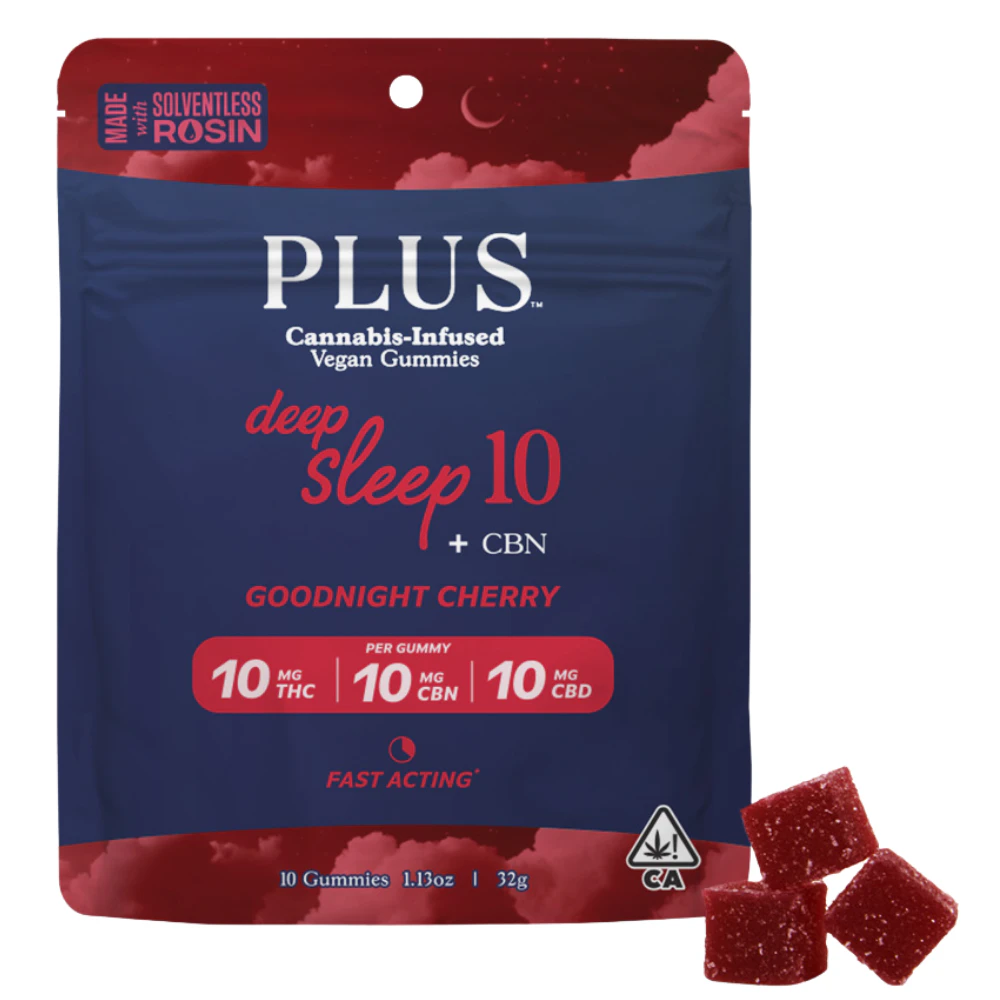 Plus - Plus - Goodnight Cherry 10:10:10 THC:CBN:CBD - Sleep Gummy - 20pk - 100mg Main Image