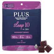 Plus - Midnight Berry - 10:5:5 THC:CBN:CBD - Sleep Gummy - 10pk - 100mg