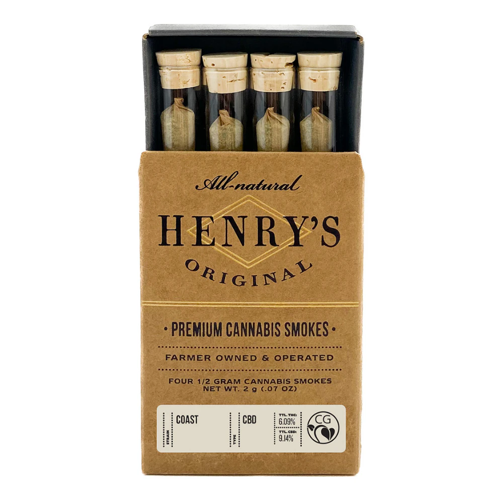 Henry's Original - Henrys - Coast CBD 1:1 - 4pk - Joint - 2g Main Image