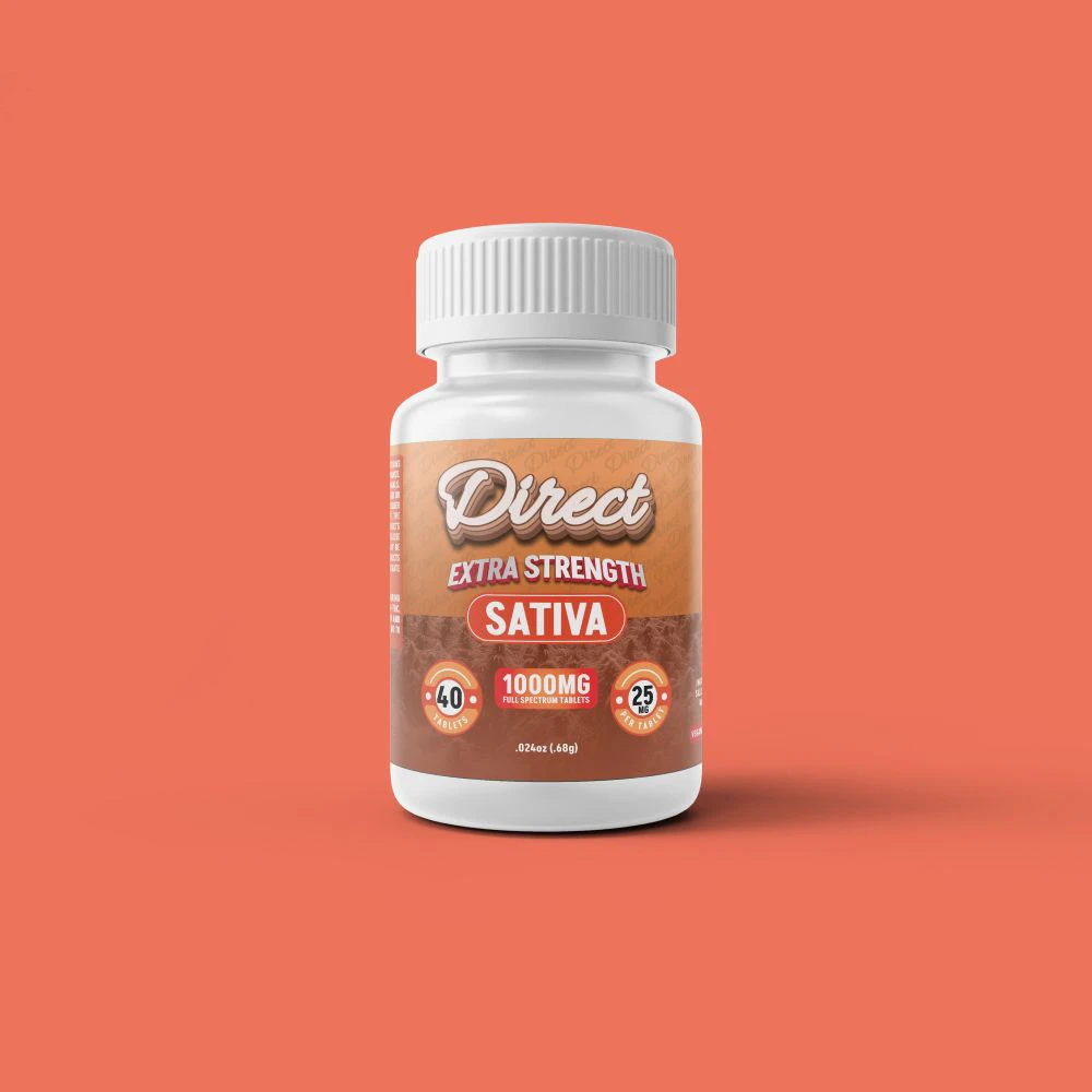 Direct - DIRECT: Sativa Full Spectrum Extra Strength Tablets 40Tablets/25mg Per Tablet/1000mg per Package (S) Main Image