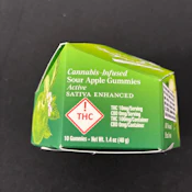 Sour Apple (100MG) |Gummies | Sativa