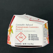 Pomegranate (100MG) | 1:1 Gummies | Hybrid
