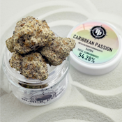 BLACK PEARL: Caribbean Passion 3.5g Artisanal Diamond Coated Flower - Smalls (S)