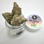 BLACK PEARL: Pink Zkittlez 3.5g Artisanal Diamond Coated Flower (H)