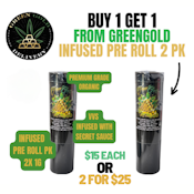 White Gold VVS Infused with Secret Sauce 1g Pre Rolls 2 Pk - Limited Time Special