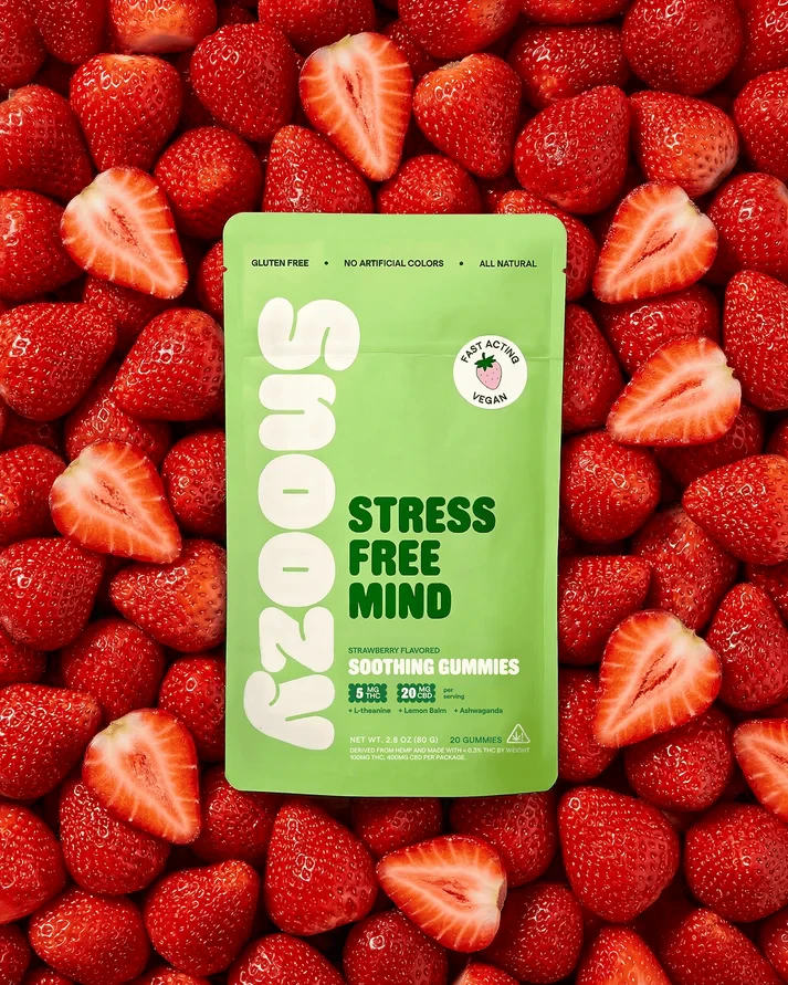 SNOOZY - Snoozy - Stress Free Mind - Gummy - 20 x 5mg THC + 20mg CBD Main Image