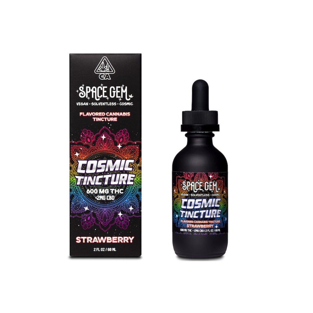 Cosmic Strawberry | 2oz 600mg THC TIncture | Space Gems