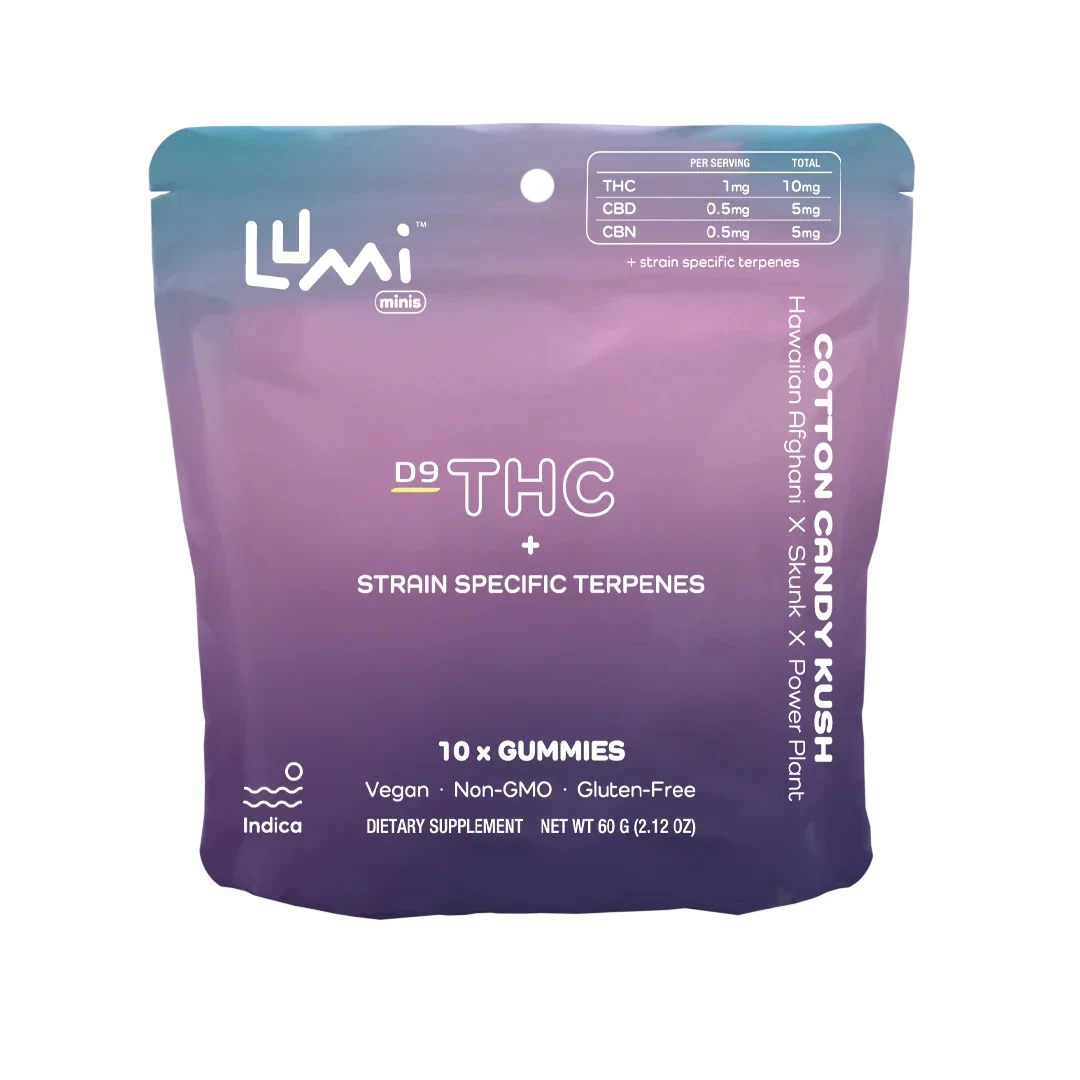 Lumi Gummies - Cotton Candy Kush (Indica) - 10ct Bags of Lumi Minis Main Image