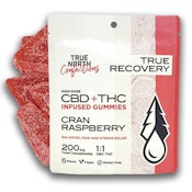 True North- Cran Raspberry 1:1 THC/CBD Gummies