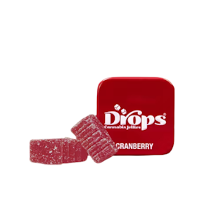 Drops Gummies - 200mg 1:1:1:1 THC:CBD:CBC:CBG Cranberry Gummies (Banana Punch) (25mg THC, 25mg CBD, 25mg CGC, 25mg CBG - 2 pack) - Drops