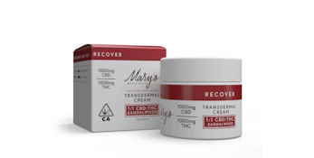 Transdermal Cream Sandalwood (Recover) - 1:1 CBD:THC - 1000mg - (Recover) Mary's Medicinals