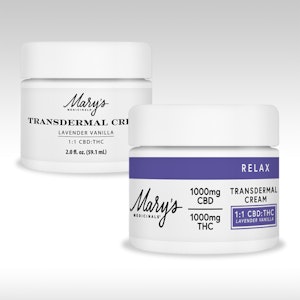 MARY'S MEDICINALS - Mary's Medicinals Relax Cream – Lavender Vanilla 1:1 CBD THC 1000mg