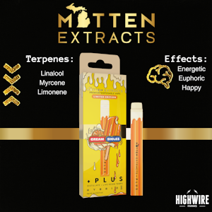 MITTEN EXTRACTS - Mitten Extracts Disposable Creamsiclez Distillate + Live Resin Terps 1g