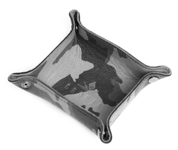 CRONJA - Cronja Leather Valet Tray Black/Grey Camo
