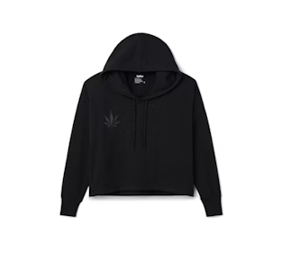 MEDMEN - MedMen - MD - Womens Black Cropped Hoodie