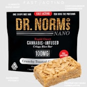 Dr. Norms Crunchy Toasted Cinnamon Crispy Rice Bar 100mg