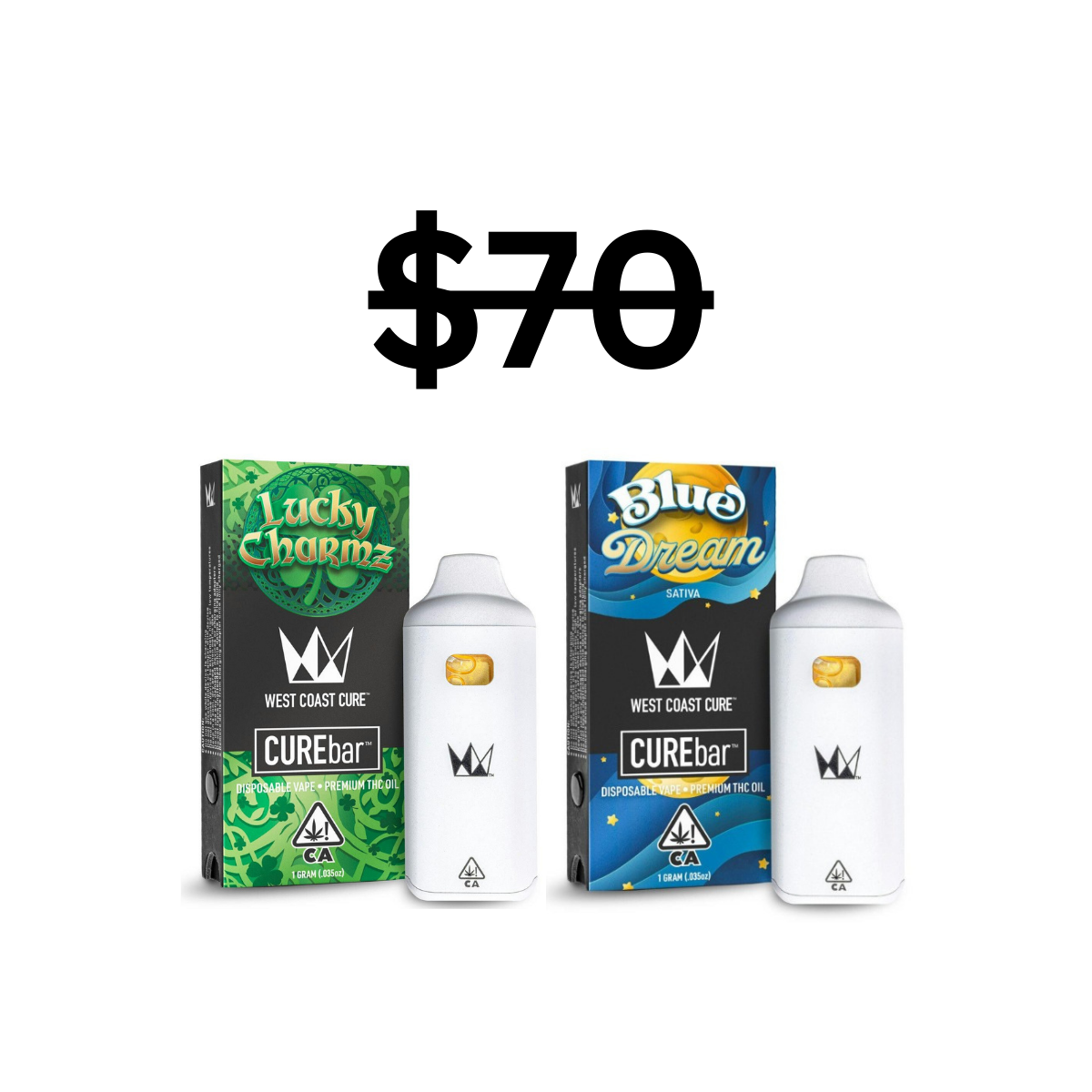 Cure Bar Variety Bundle | 2x Cure bar All In One Vape | West Coast Cure