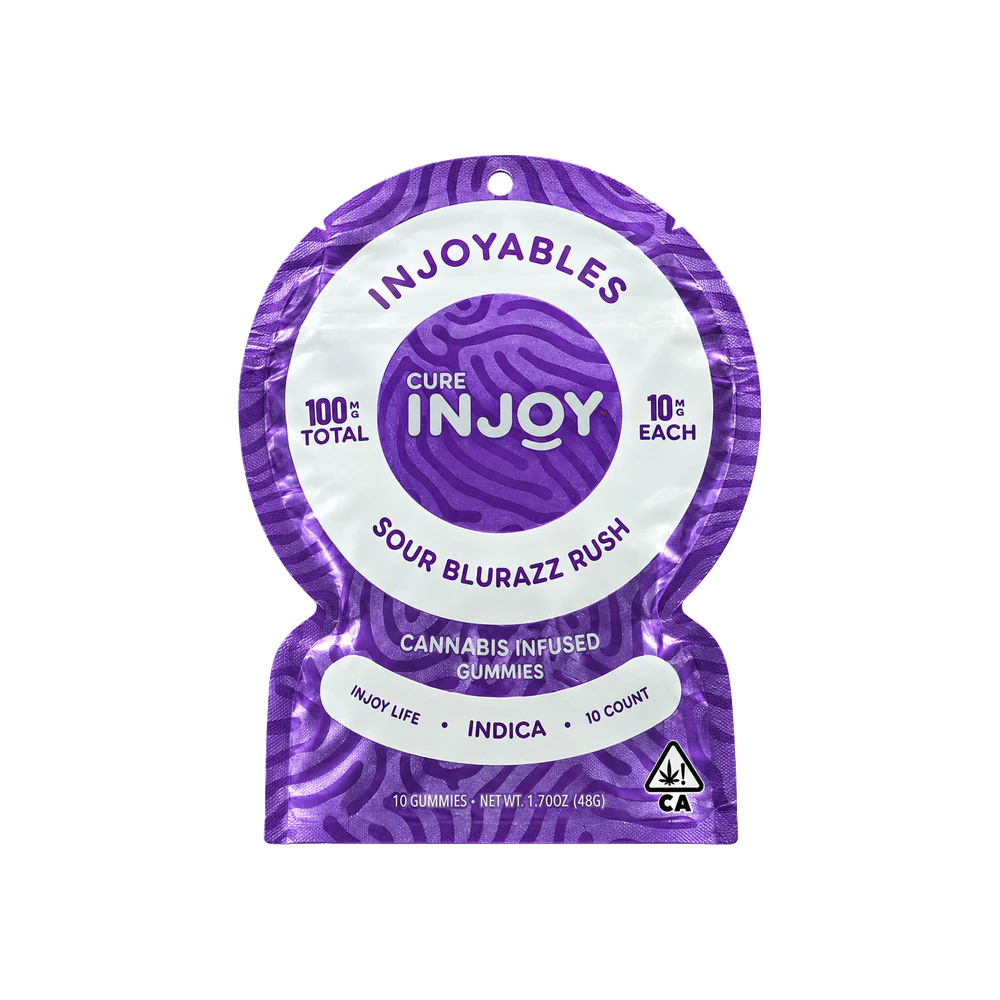 Cure Injoy - BLUE RAZZ RUSH GUMMIES 100MG - CURE INJOY Main Image