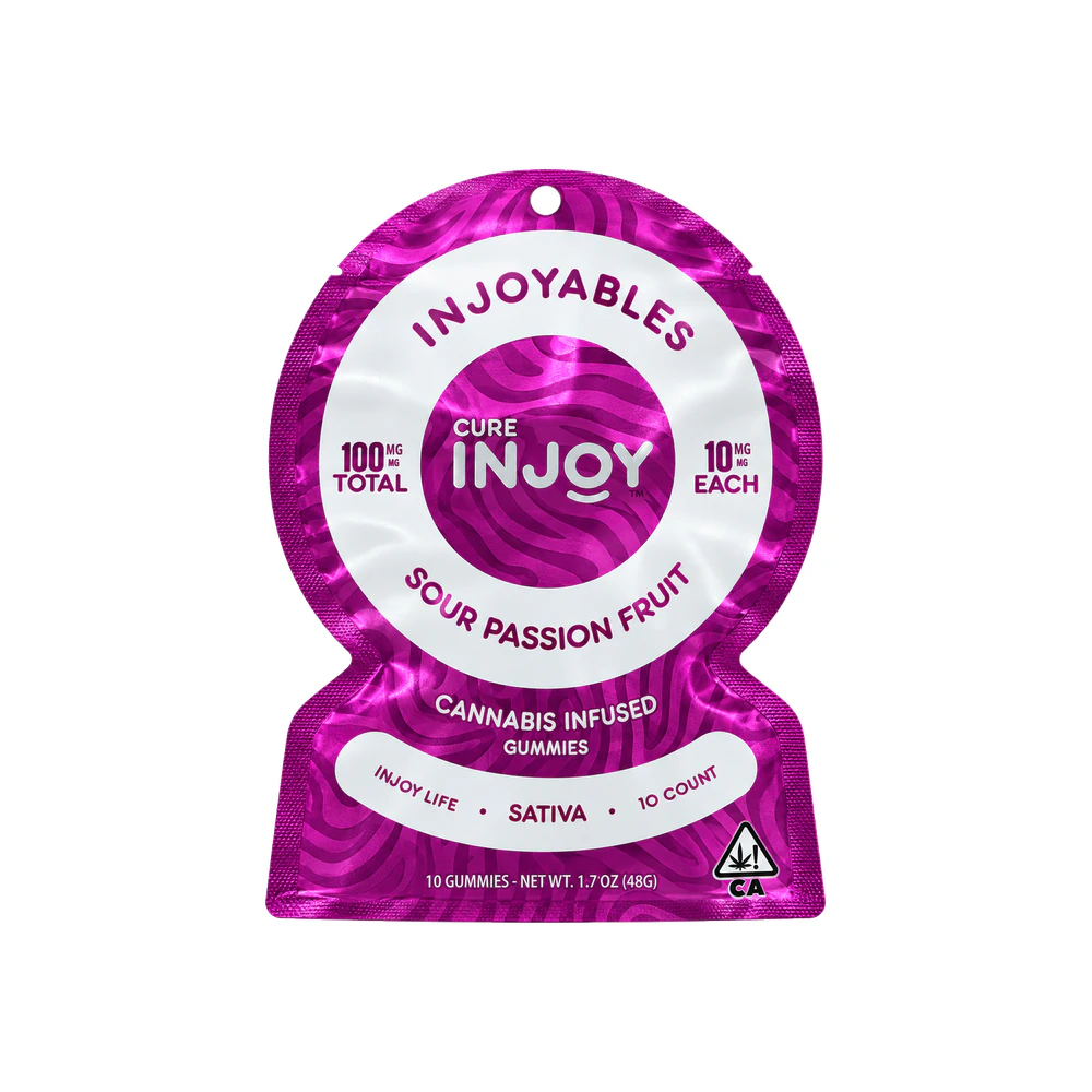 Cure Injoy - SOUR PASSION FRUIT GUMMIES 100MG - CURE INJOY Main Image