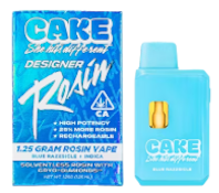 CAKE SHE HITS DIFFERENT: Blue Razzsicle Live Rosin 1g Disposable Vape (I)