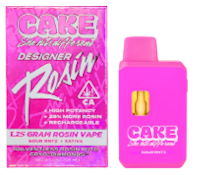 CAKE SHE HITS DIFFERENT: Sour RNTZ Live Rosin 1g Disposable Vape (S)