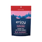 Enjoy 600mg Live Rosin Euphoria Delta 9 THC Gummies (Sativa-Infused Blue Raspberry)