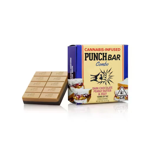 Punch - [Punch]  Chocolate - 100mg - Peanut Butter Milk Chocolate Bar (H) Main Image