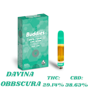Buddies | Live Resin Cart [CBD] 1g | Davina Obscura