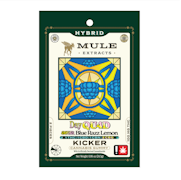 Sour Blue Razz Lemon "Day QU4D Kicker" Gummies | 2pc 500mg 1:1:1:2 (THC:CBD:CBN:CBG) (Live Resin)