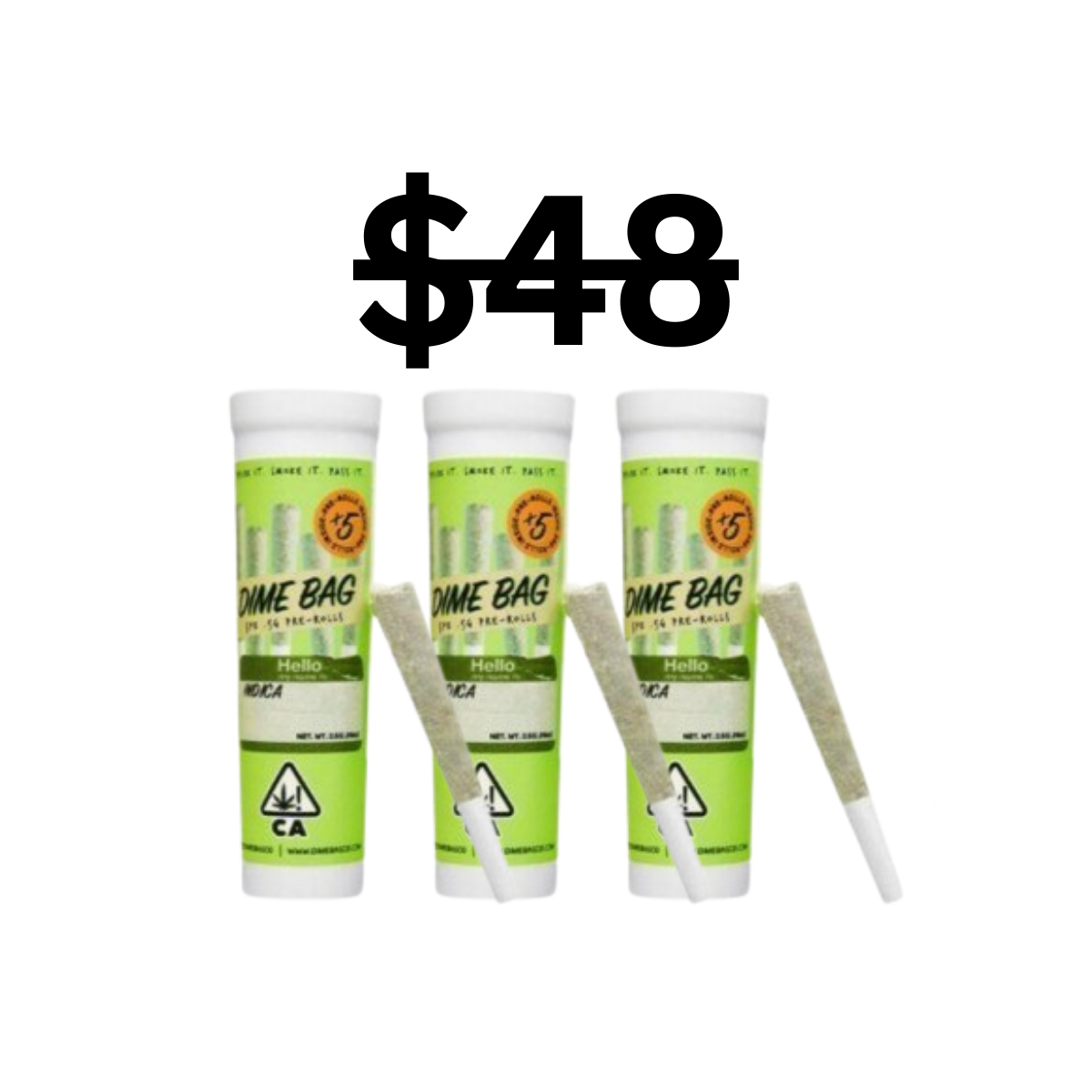 Dime Bag 5pk Indica Preroll Bundle | 3x 5pk Prerolls | Dime bag