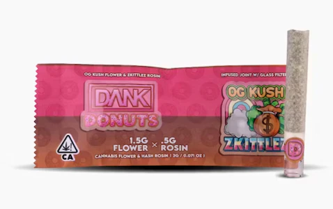 Dank Donuts - OG KUSH FLOWER / ZKITTLEZ ROSIN 2g