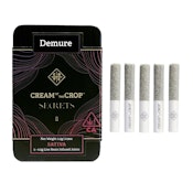 Cream Of The Crop | Demure | Infused Pre-Roll Pack [2.5g] 5pk | Sativa