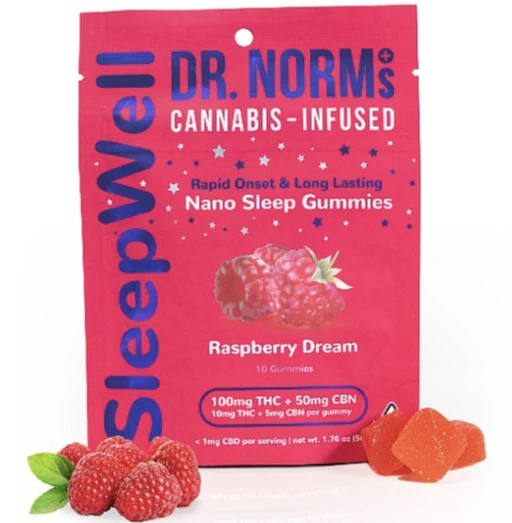 Dr. Norm's - DR.NORM'S - Edible - Raspberry Dream - 2:1 THC:CBN - 10PK - 100MG Main Image