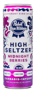 PABST BLUE RIBBON: Midnight Berries High Seltzer (10mg THC/3mg CBN/2mg CBD) Single Can (I)